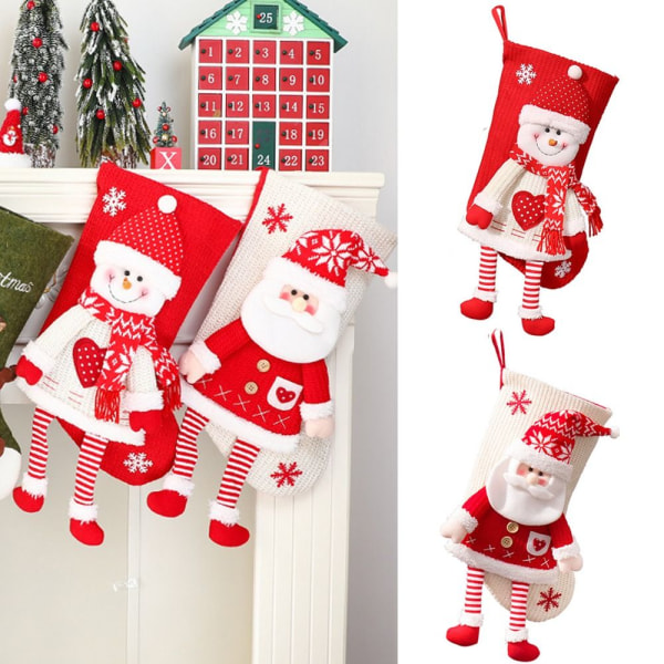 Julaktier Julklappspåse STRICKAD JOMTEMAN STICKAD
