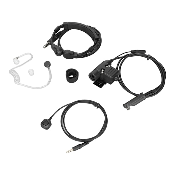 7.1mm Teleskopisk Halsmikrofon Headset Fingermikrofon U94 PTT Radio Ørepropp for Baofeng UV9R PLUS UVXR BF9700