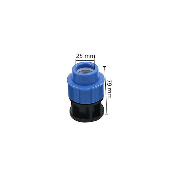 T-formet 25 mm rørkobling 3/4 slange hunn/hann