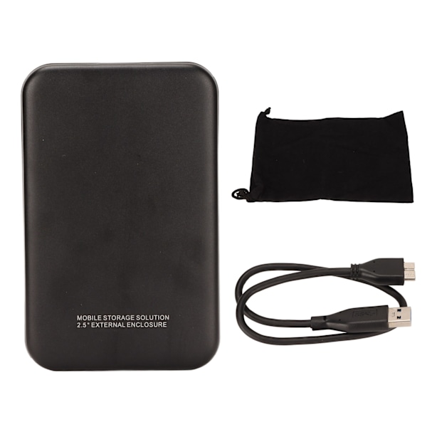 2,5 tuuman kiintolevykotelo SATA - USB 3.0 -sovitin Plug and Play musta tietokoneen ulkoinen HDD-kotelo UASP:lla