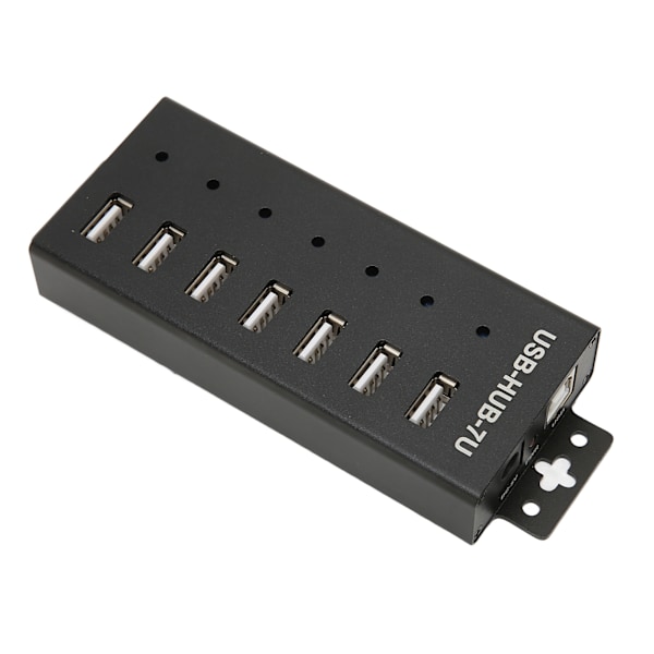 7 Port USB HUB Industriell USB2.0 HUB Multipel Skydd USB2.0 Multi Interface Hub 100‑240V EU-kontakt