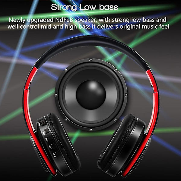 Taitettavat korvan päälle kiinnitettävät Hifi Stereo Bluetooth-yhteensopivat 5.0 langattomat kuulokkeet urheilukuulokkeet