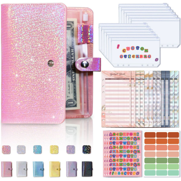 Budgetbind for at spare penge A6 Budgetbind pink