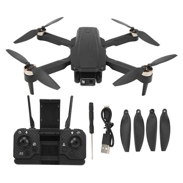 H16 RC Drone Dobbelt Kamera Sammenklappelig Quadcopter Sort Optisk Flow Hover Flip Headless Mode Tyngdekraftssensor Drone Legetøj