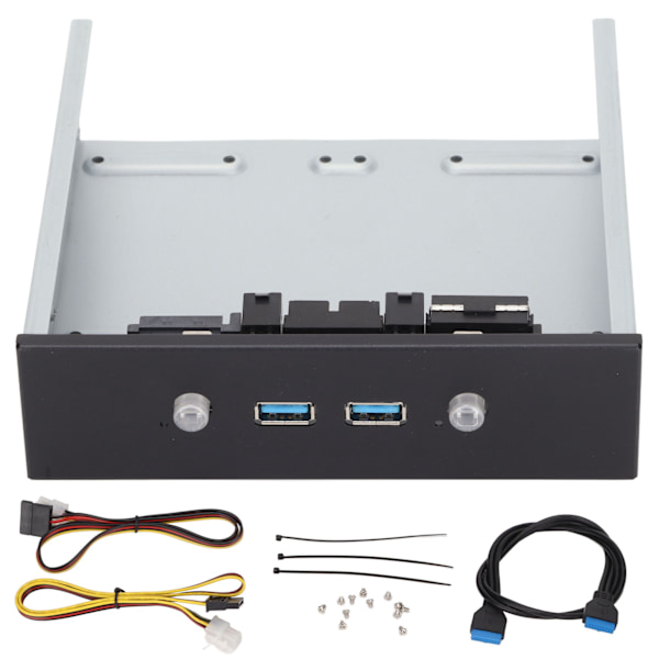 USB Frontpaneladapter 2 porter USB3.0 Stabil Pålitelig Uavhengig Bryter Praktisk Datamaskintilbehør PH7