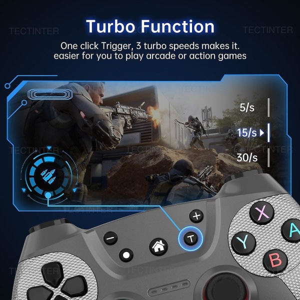Bluetooth trådløs gamepad til Switch Pro Controller Kompatibel til Switch Oled / Switch Lite For Mandos Nintendo Switch Console 2pcs Green
