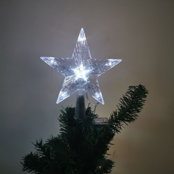 Jul LED-lampor Treetop Star Decor Lamp Batteridriven