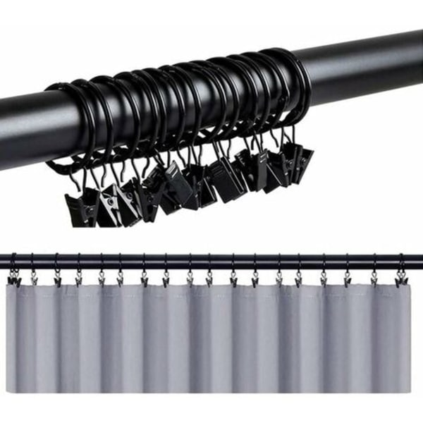 25 kpl Verhorenkaat kiinnikkeillä Metalliverhopidikkeiden koukku, helppo avata ja sulkea, metalliverhokoukut Window Doo