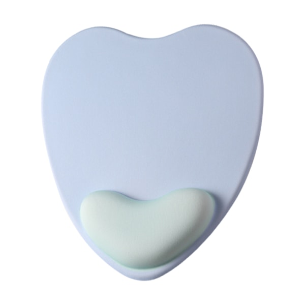 Ergonomisk hjärtformad musmatta, med Gel handledsstöd Blue green