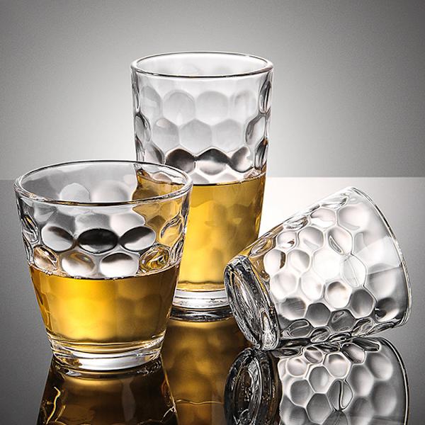 6 stk 185 ml gjennomsiktige holdbare glass vannglass husholdningsøl