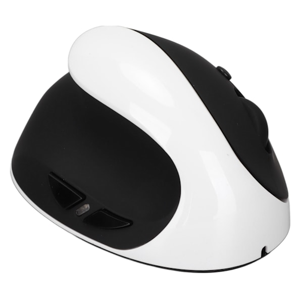 Venstrehånds Vertikal Mus 2.4G Trådløs Vertikal Ergonomisk Mus Genopladelig Mus med USB-adapter Justerbar DPI til PC Sort Hvid