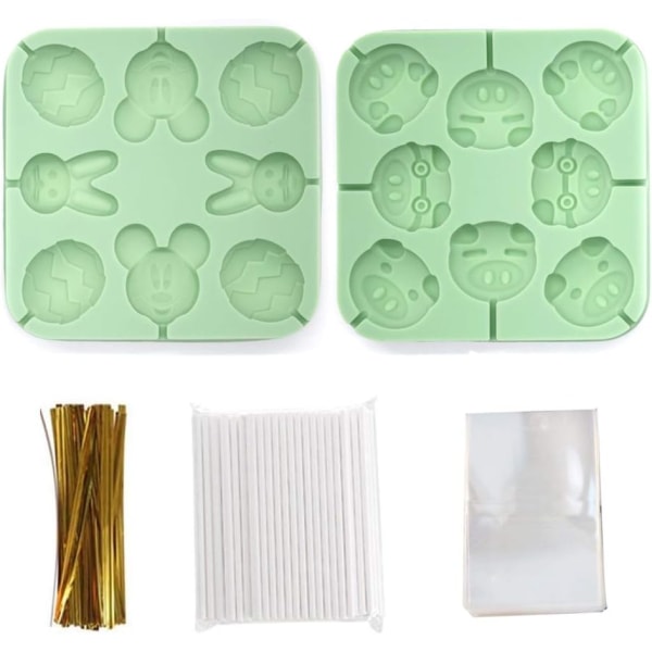 2-pack Silikon Lollipop- molds Molds