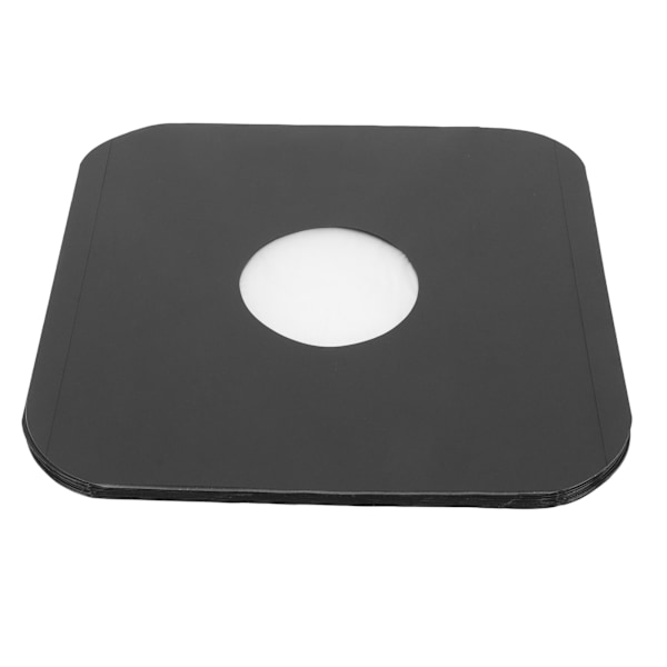 12 Tommers Platecover 180gsm Papir Hindrer Statisk Elektrisitet Runde Hjørner Blank Plateomslag for LP-plater Album Svart 20 stk