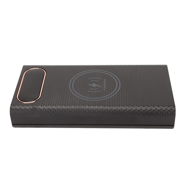 6x21700 Laddare Batterilåda Svetsfri Powerbank Låda Kit DIY Batteriladdare Fodral med 22.5W Snabbladdning 15W Trådlös Laddning Svart