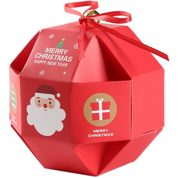 10 st julgodislåda julklappslåda (röd)