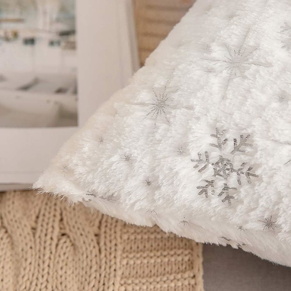 2 joulun koristeellisen tyynynpäällisen setti, 18X18", norsunluu