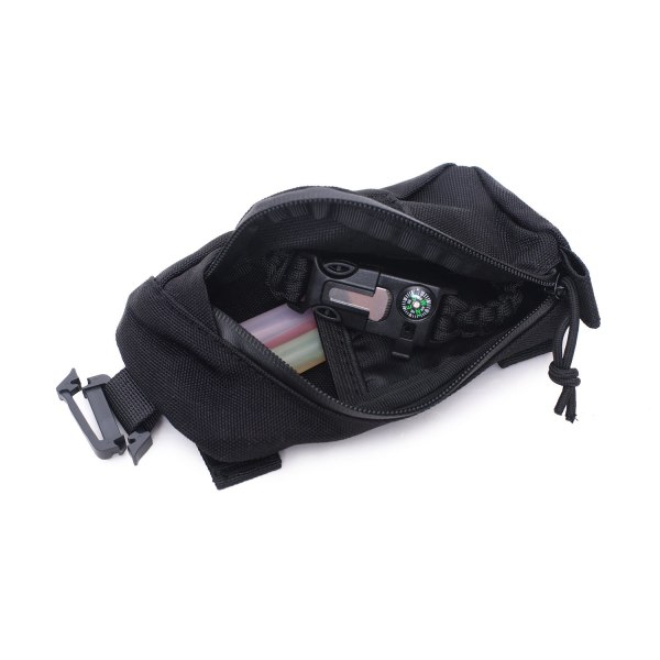 Menn Kvinner Fanny Pack Midjeveske Sholder Chest EDC Storage Phone Taktikk Black