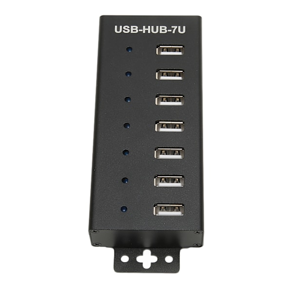 7 Port USB HUB Industriell USB2.0 HUB Multipel Skydd USB2.0 Multi Interface Hub 100‑240V EU-kontakt