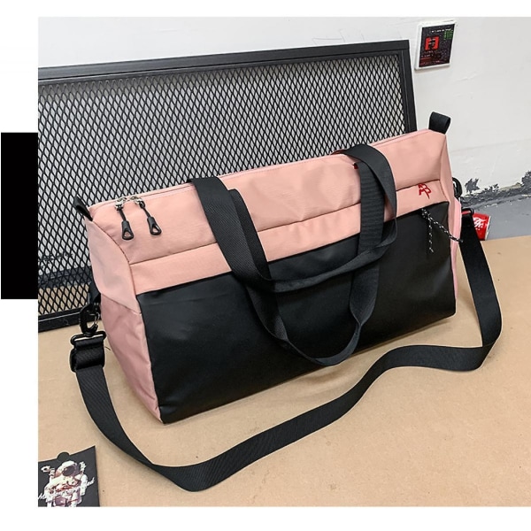 Stor Kapacitet Farve Oxford Sporttaske Vandtæt Sport Tør Vådt Separation Duffel Taske Weekend Gym Taske (Rosa