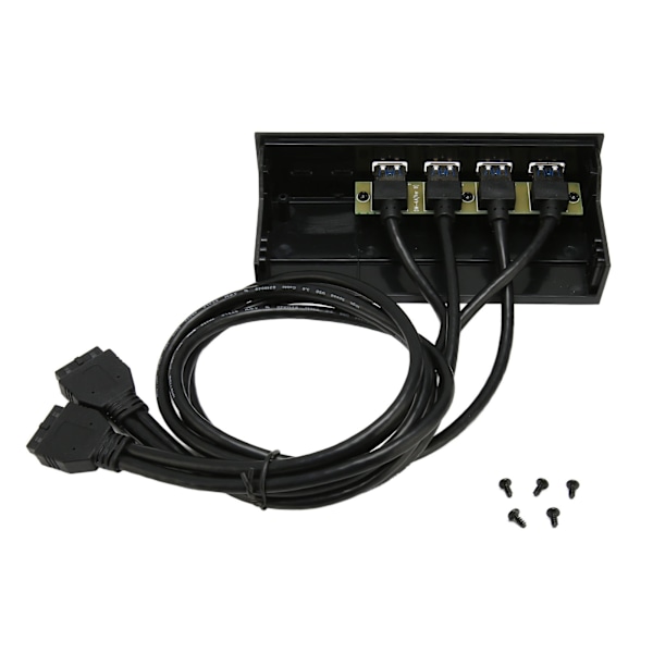 USB3.0 Hub Frontpanel 5Gbps 4 Portar 19pin Optisk Enhet Frontpanel för 5.25 Tum PC Datorchassi