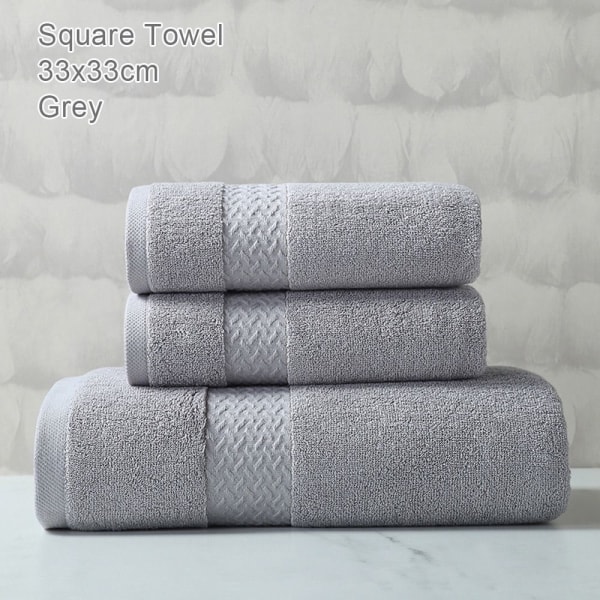 Håndkle Badehåndkle GRÅ FIRKANTISK HÅNDKLE FIRKANTISK HÅNDKLE grey square towel-square towel