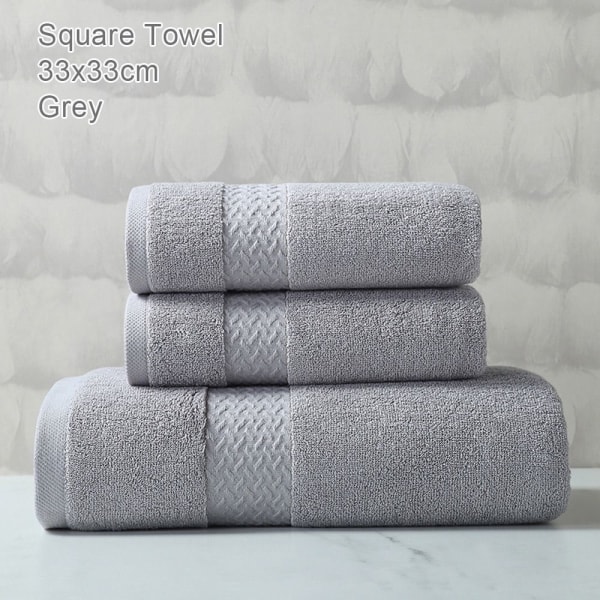 Hem Handduk Badlakan GRÅ FYRKANTIG HANDDUK FYRKANTIG HANDDUK grey square towel-square towel