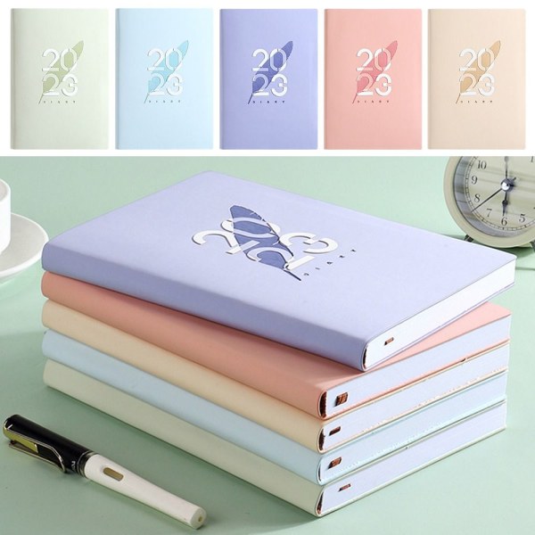 2023 Tid 365 Dagar Kalenderbok A5 PU Anteckningsblock Creative Green