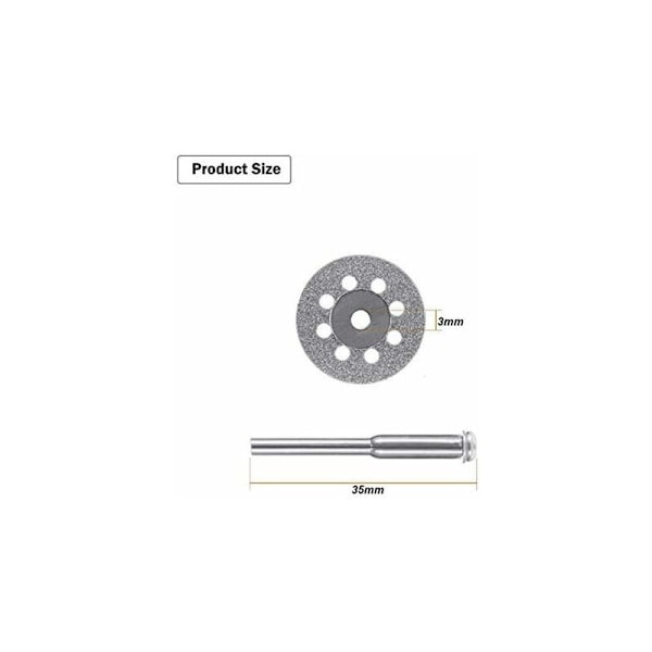 10x Mini Diamant Skæreskive Hjul Savblad Sæt Til Roterende Værktøj, til skæring, savning, trimning, slibning og boring af hårde materialer (22mm)