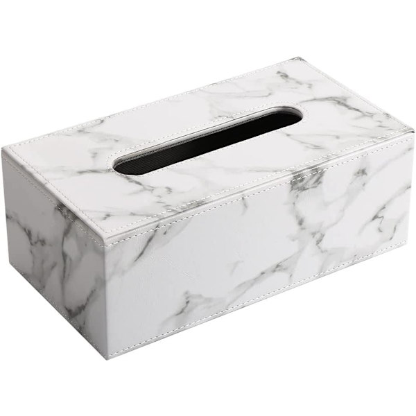 Vevsboksholder i PU-skinn, rektangulær vevsdispenser Tissue Hol
