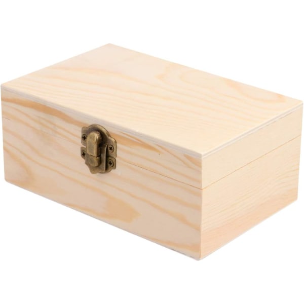 Träförvaringslåda med lås Träförvaringslåda med lock Dekorativa lådor Organizer (rektangel)