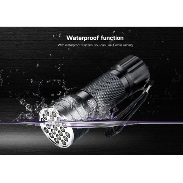 2-Pack - UV-lampa / Blacklight Ficklampa - Sedeldetektor