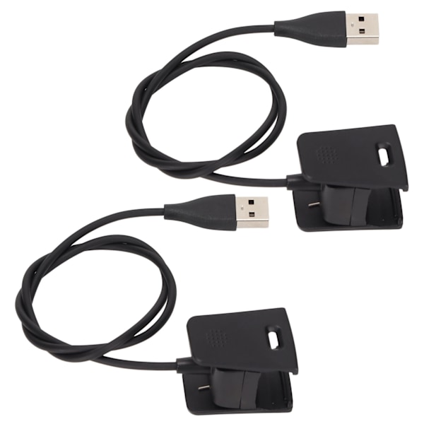 2 st Smartwatch Laddare USB Laddningskabel Sladd Laddningsdocka Adapter för Fitbit Charge 2