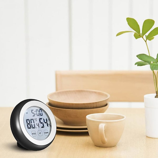 Termometer Utomhus - Mätare Digital temperaturmätare Hygrotermograf Mätare Display Bastu - Mätare Black