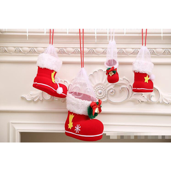 2-Pack - Julstrumpa / Julsocka med Julmotiv - Jul red