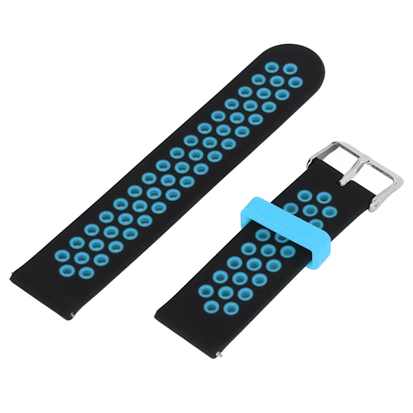 22 mm Universal Silikone Sportsurrem Armbånd til Huawei Watch 3 til Watch 2 til Watch GT Sort Blå