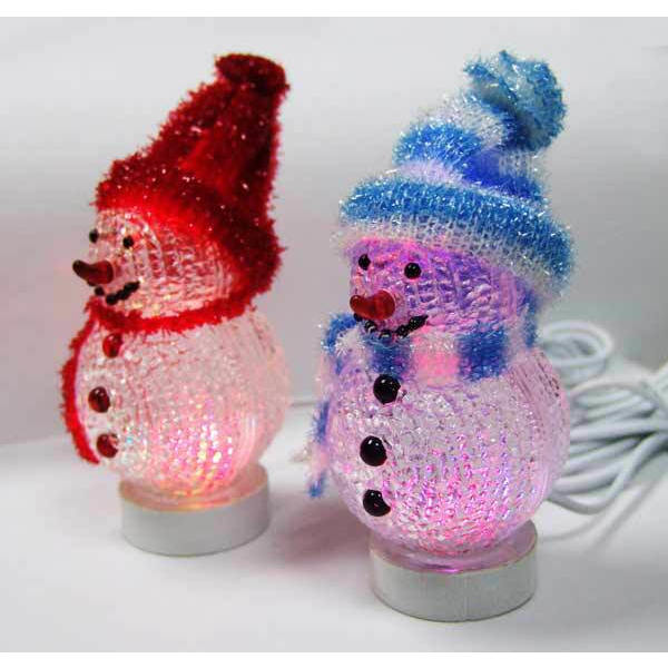 2 stk juledekoration USB interface stik glød julesnemand Juletræ natlys pink