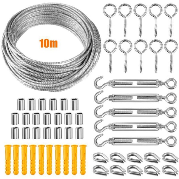 Rustfritt stålkabel, rustfri ståltråd for oppheng, utendørs klessnor, utendørs stålklessnor, utendørs wire,