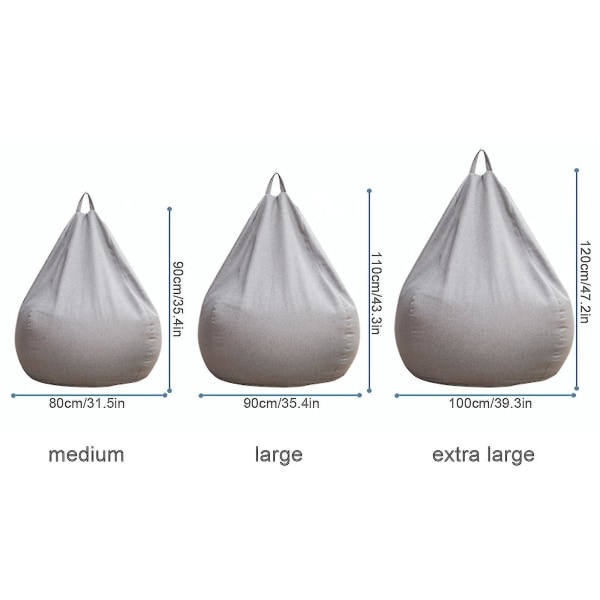 Uusi Extra Suuri Istuintyynyn Päällinen Soiva Sisätiloihin Lazy Lounger Aikuisten Ja Lasten Tarjouksessa Khaki 80 * 90cm