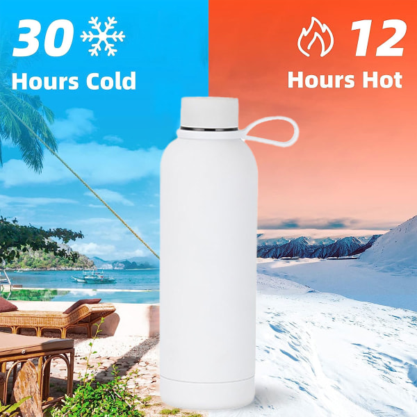 1 kpl auton kannettava termoskuppi 500 ml ruostumatonta terästä pieni suu Lily white