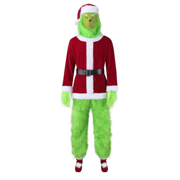 XX-Large/3X-Large Grön Monsterdräkt för män Jultomten S