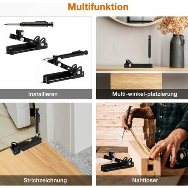 Multifunktionelt tegneværktøj - sort