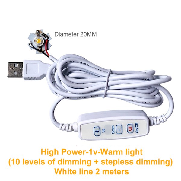 DC 5V Dæmpbar LED-chips SMD LED-lampe DIY Light Justerbar LED A2