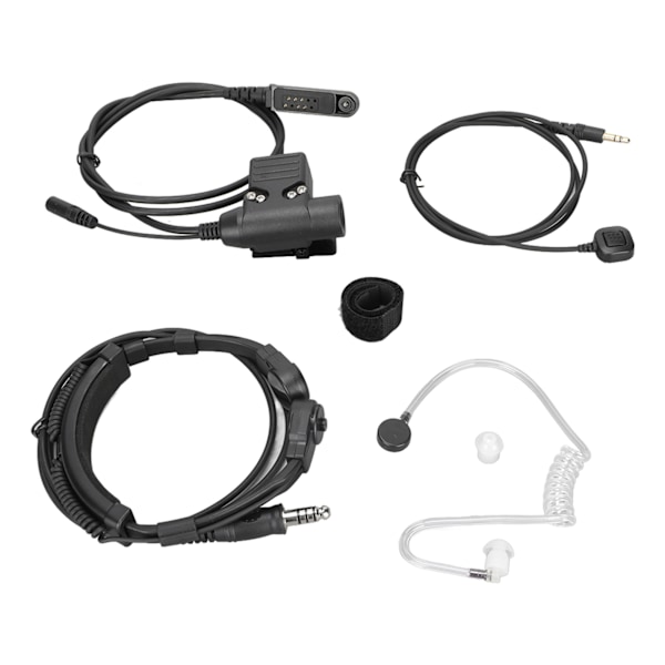 7.1mm Teleskopisk Halsmikrofon Headset Fingermikrofon U94 PTT Radio Ørepropp for Baofeng UV9R PLUS UVXR BF9700