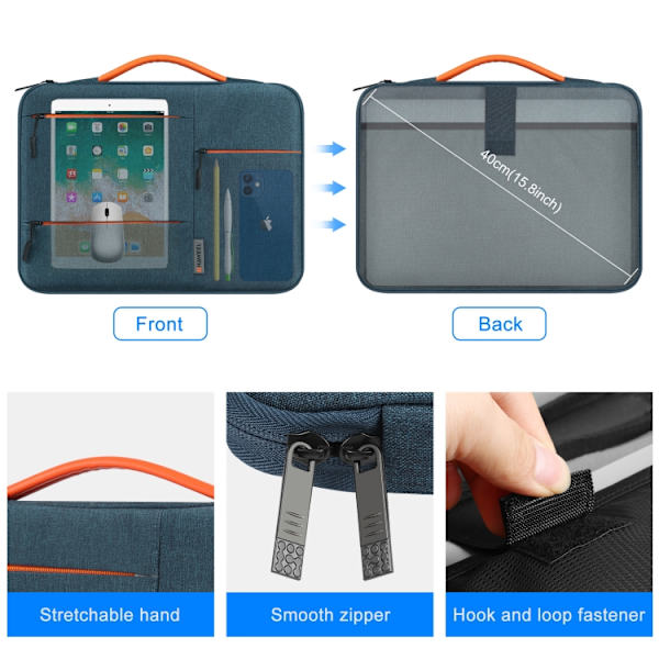 HAWEEL 14,0 tum-15,0 tum Universal Laptop Sleeve Case Handväska Navy Blue