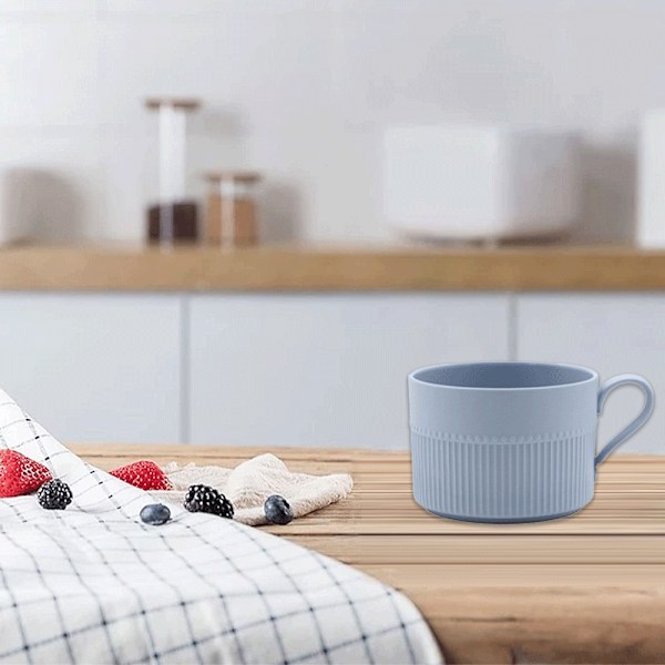 250ml keramisk kaffekopp, enfärgad tekopp, vacker och blue