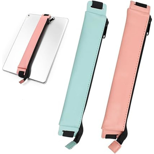 2 dele PU-læder penneholder med elastisk bånd Elastisk etui