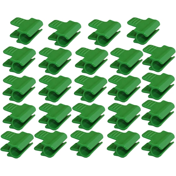 Sæt med 24 plastclips til drivhus, net, stænger 16 mm ydre diameter