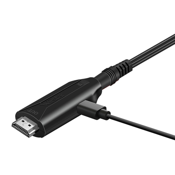 SCART til HDMI-kabel 1080P/720P med USB-kabel SCART I