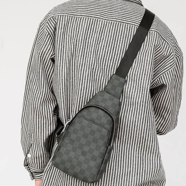 Midjeväska Herr dam Fanny Midjeväska PU-läder Herrryggsäck Utomhus Casual Crossbody Herrsport Black