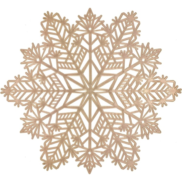 Christmas Snowflake Place Mats Set med 4 tvättbara 15"